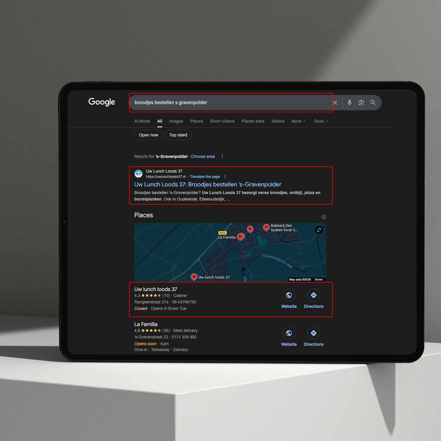 Google bedrijfsprofiel optimalisatie